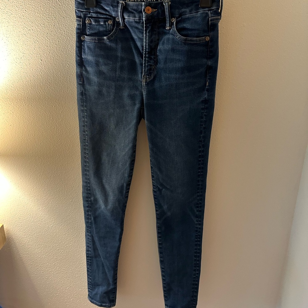 American Eagle Outfitters Deep Indigo Super Hi-Rise Jeggings